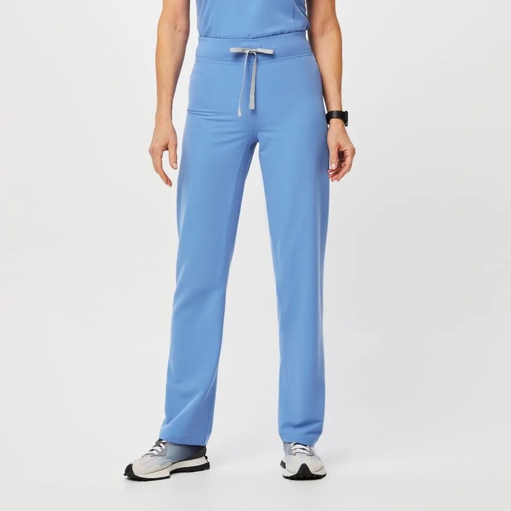 Figs Women's Livingston Ceil Blue Straight Leg Scrub Pants